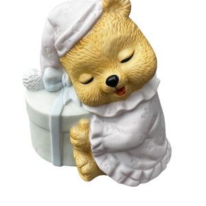 Lamp! Adorable Bear Figurine with Gift vintage